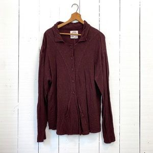 Flax soft button down top